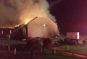 A historic black church burns near Charleston, the seventh in a spate of fires